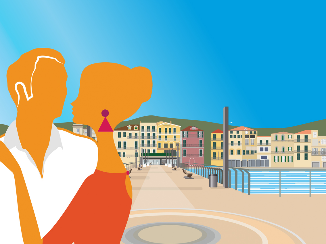 Innamorati sul molo di Alassio