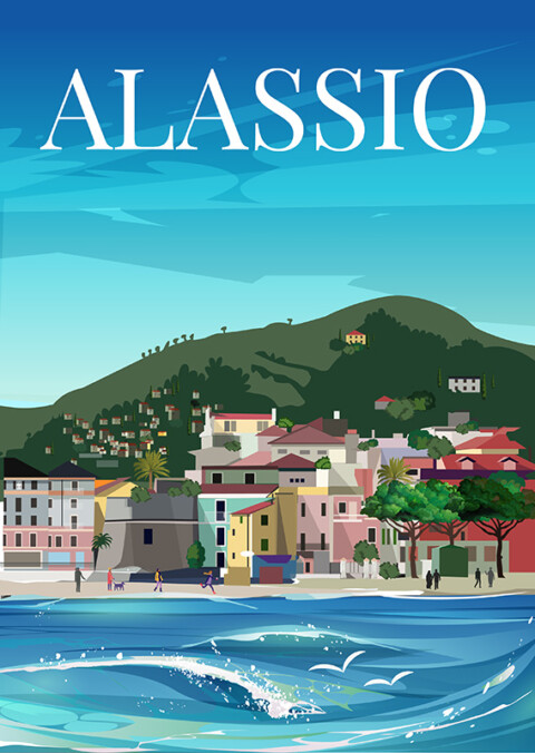 Alassio, borgo Coscia – Case sul mare