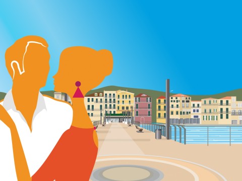 Innamorati sul molo di Alassio